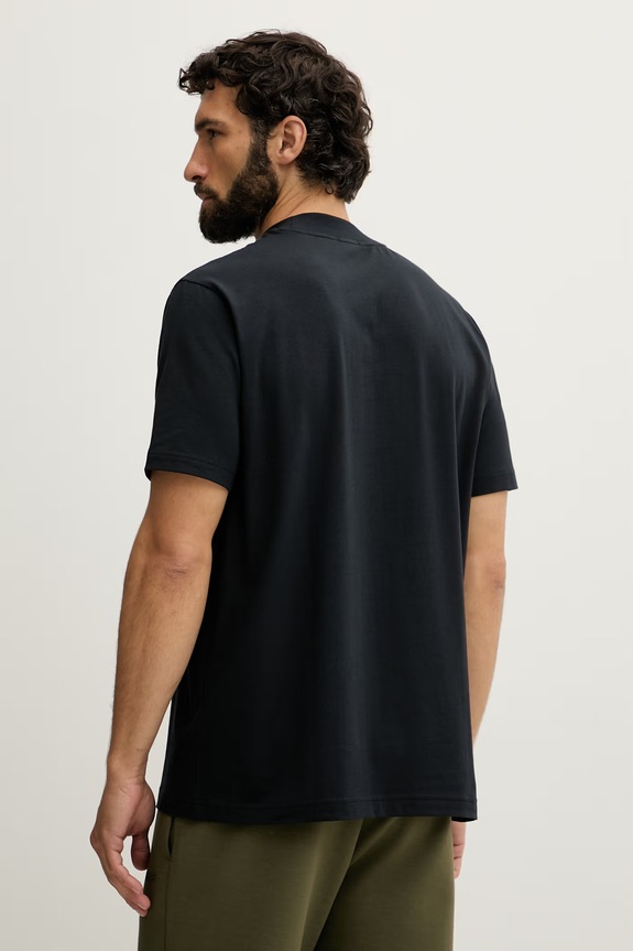 Одежда BOSS Green футболка для мужчин из хлопка с эластаном Tee Collar 50562120 чёрный