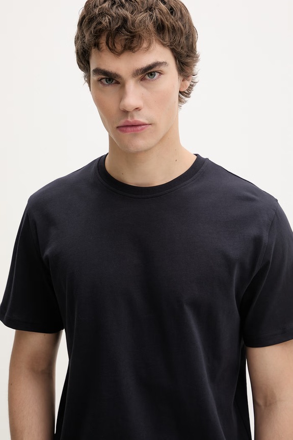 Les Deux T-shirt męski bawełniany granatowy 1002019