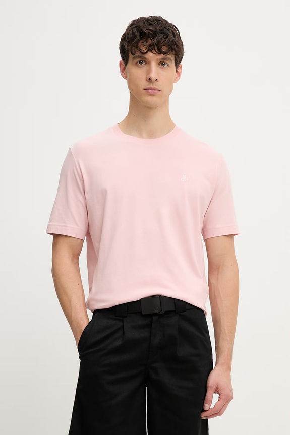 Marc O'Polo T-shirt damski bawełniany różowy 5000014268