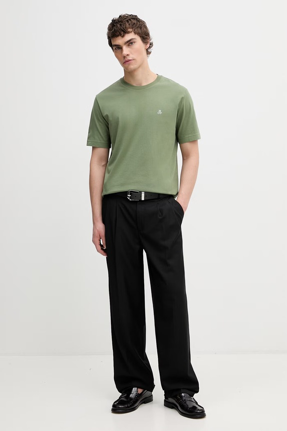 Marc O'Polo t-shirt da donna in cotone 5000014268 verde AW26