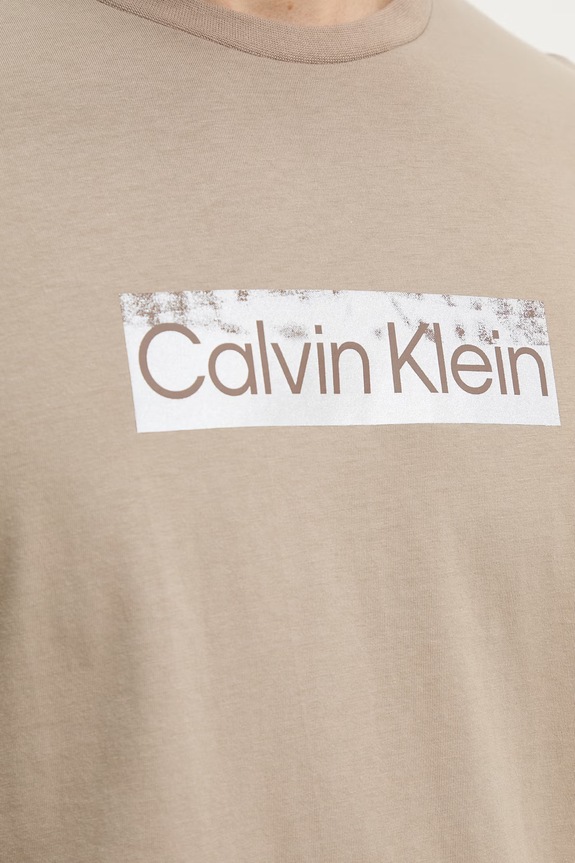 Calvin Klein tričko pánske bavlnené LV04LG811G béžová