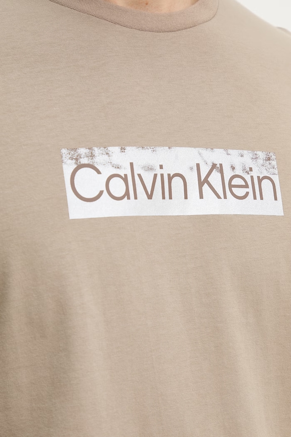 Calvin Klein tričko pánske bavlnené LV04LG811G béžová