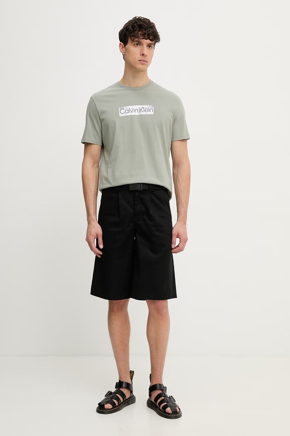Calvin Klein tričko pánske bavlnené LV04LG811G zelená AW26