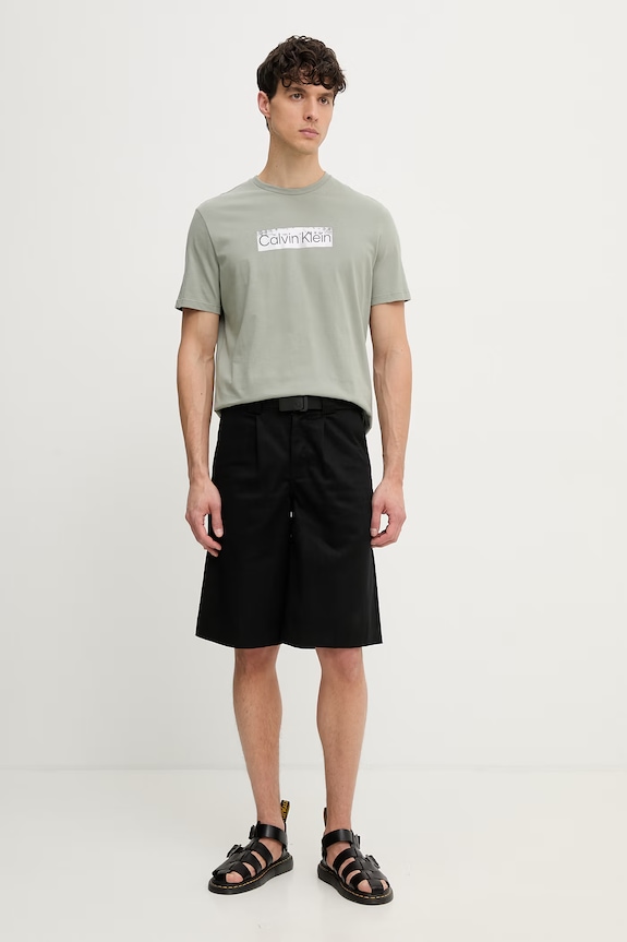 Calvin Klein tričko pánske bavlnené LV04LG811G zelená AW26