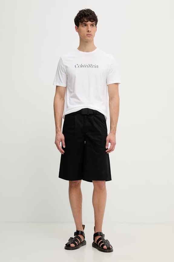 Calvin Klein tričko pánske bavlnené LV04LG809G biela AW26