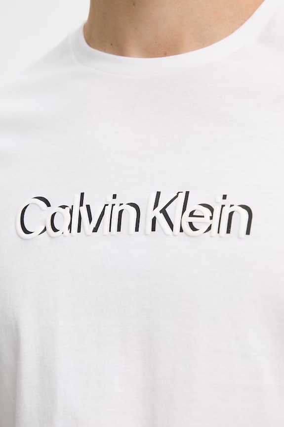 Calvin Klein tričko pánske bavlnené LV04LG809G biela