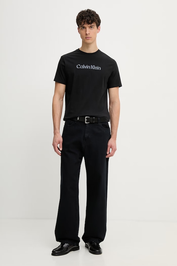 Calvin Klein tričko pánske bavlnené LV04LG809G čierna AW26