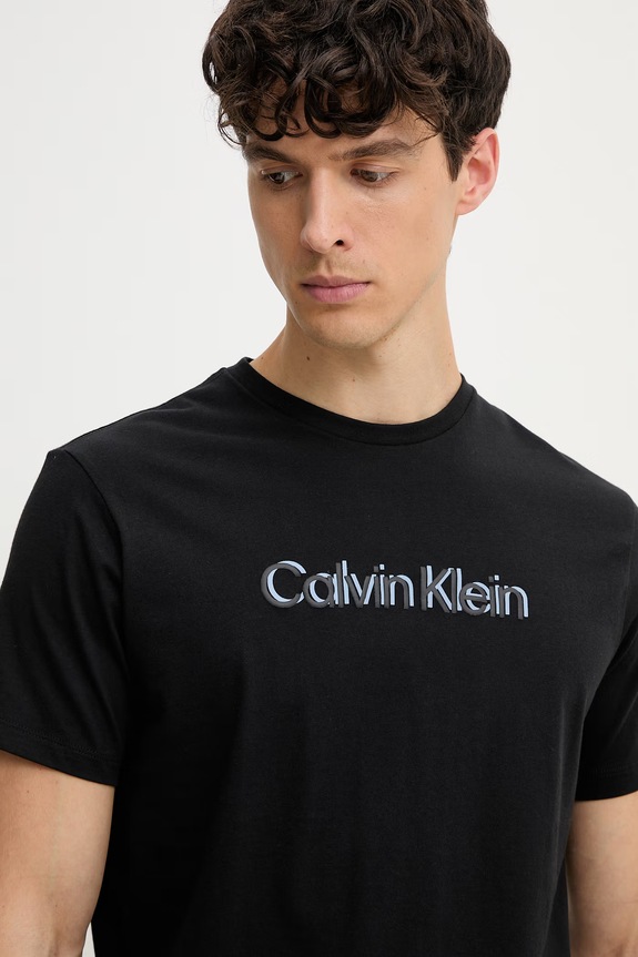 Calvin Klein tričko pánske bavlnené čierna LV04LG809G