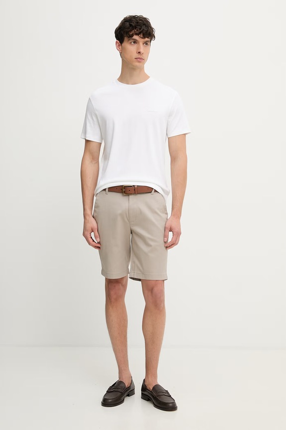 Calvin Klein tričko pánske bavlnené LV04LG222G béžová AW26