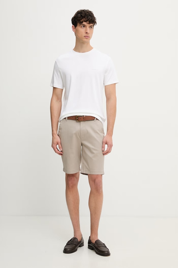 Calvin Klein tričko pánske bavlnené LV04LG222G béžová AW26