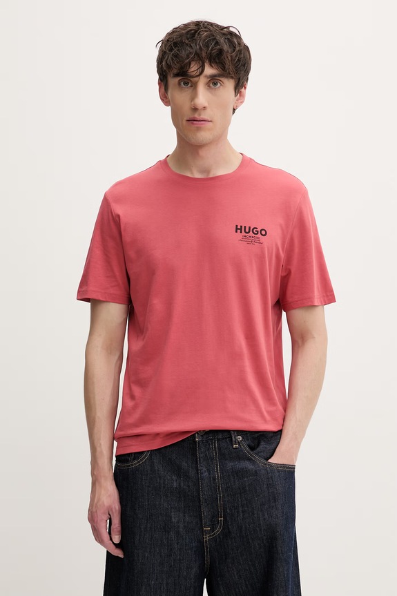 HUGO Blue majica za muškarce od pamuka Nesptee crvena 50572740
