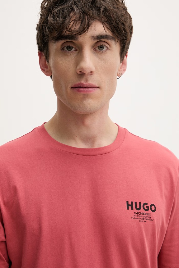 HUGO Blue majica za muškarce od pamuka Nesptee crvena 50572740