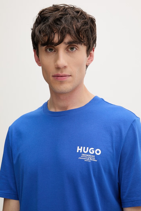 HUGO Blue majica za muškarce od pamuka Nesptee plava 50572740
