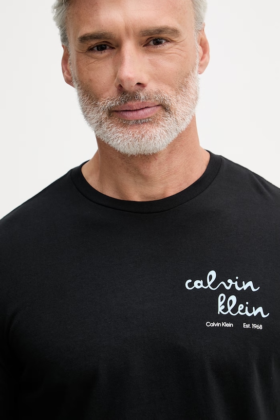 Oblečení Calvin Klein Jeans tričko pánské bavlněné LV04RG837G černá