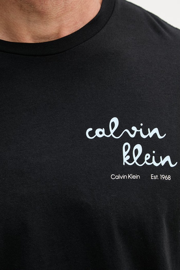 Calvin Klein Jeans tričko pánské bavlněné černá LV04RG837G