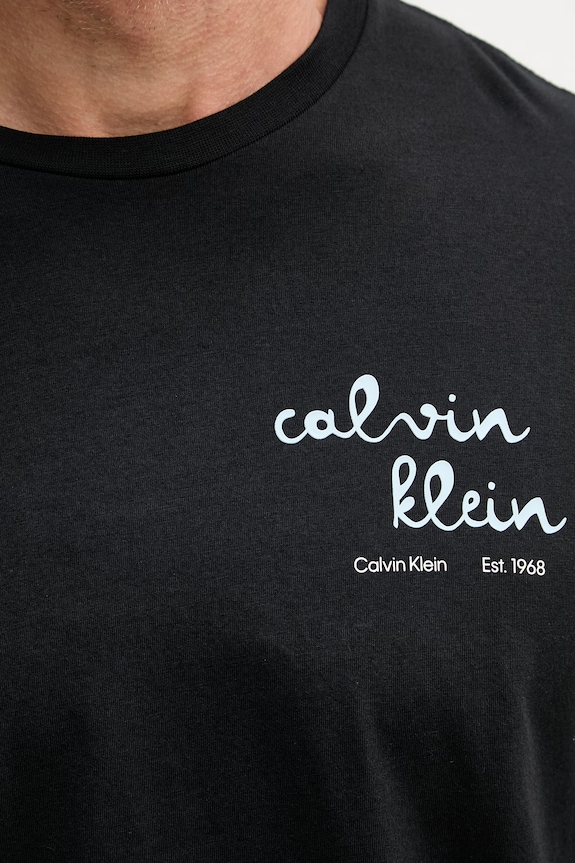 Calvin Klein Jeans tričko pánské bavlněné černá LV04RG837G