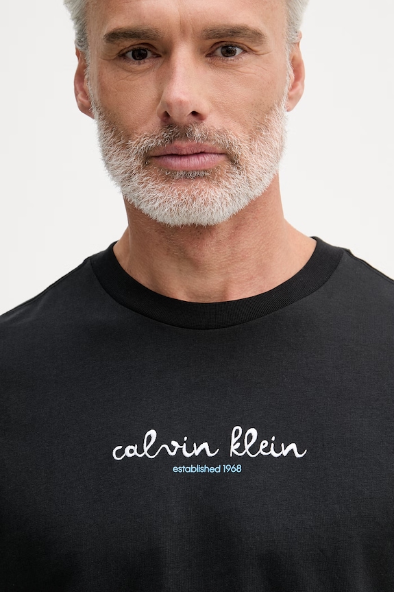 Calvin Klein Jeans tričko pánské bavlněné černá LV04RG816G