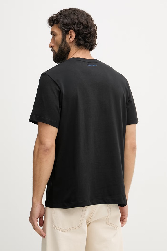 Odzież Calvin Klein Jeans T-shirt męski bawełniany LV04RG815G czarny