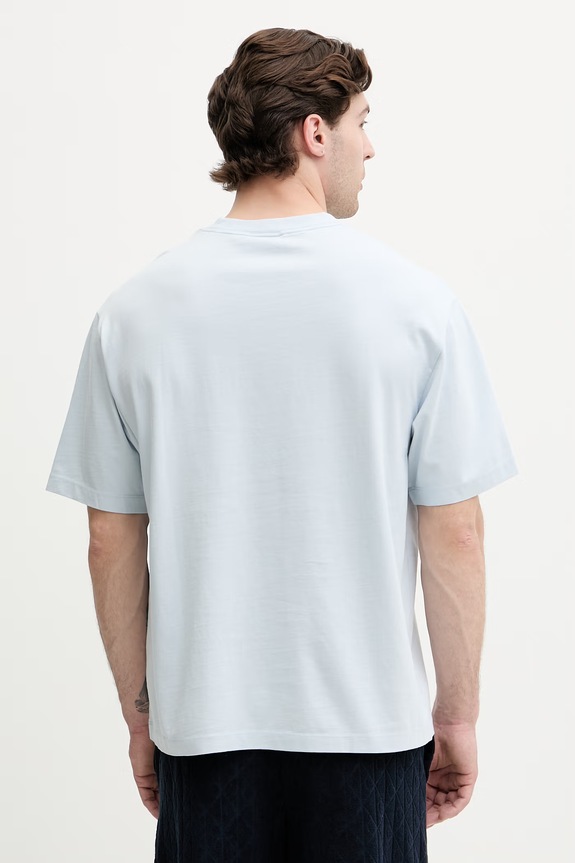 Oblečení Calvin Klein Jeans tričko pánské bavlněné LV04RG814G modrá