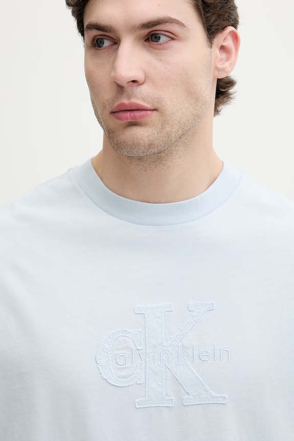 Calvin Klein Jeans tričko pánské bavlněné modrá LV04RG814G
