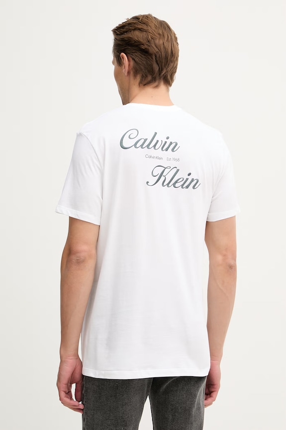 Îmbrăcăminte Calvin Klein Jeans tricou pentru bărbați din bumbac LV04RG804G alb