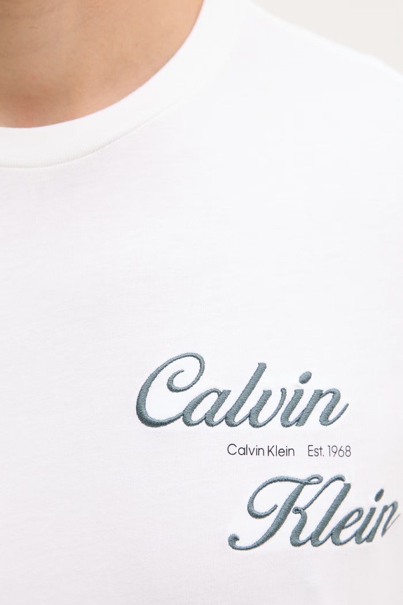 Calvin Klein Jeans tricou pentru bărbați din bumbac LV04RG804G alb