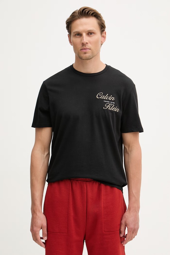 Calvin Klein Jeans T-shirt męski bawełniany czarny LV04RG804G