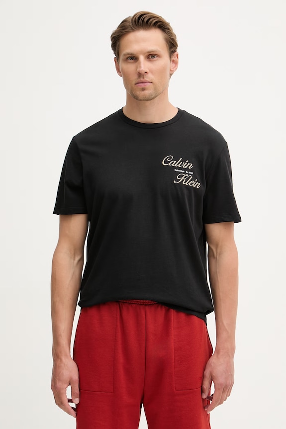 Calvin Klein Jeans T-shirt męski bawełniany czarny LV04RG804G