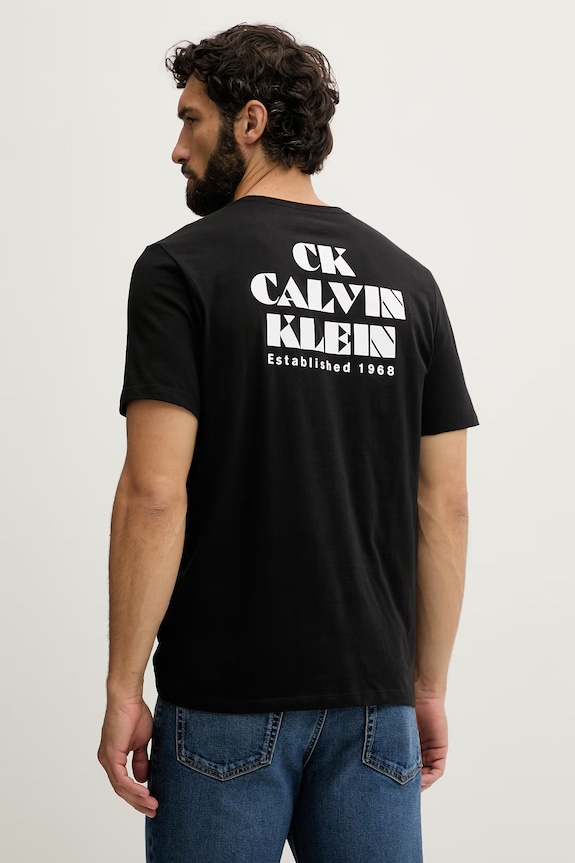 Oblečenie Calvin Klein Jeans tričko pánske bavlnené LV04RG802G čierna