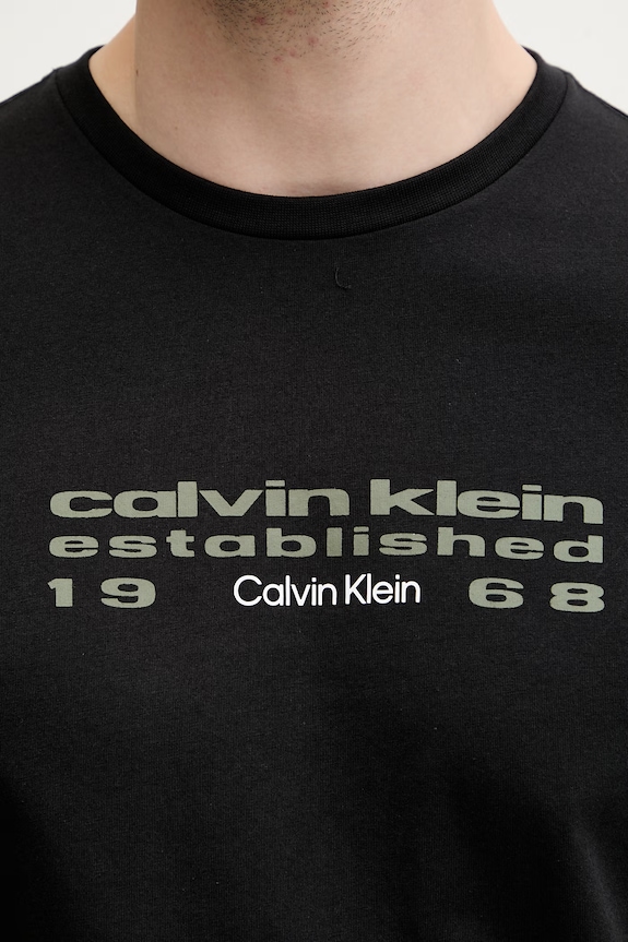 Calvin Klein Jeans T-shirt męski bawełniany LV04RG800G czarny