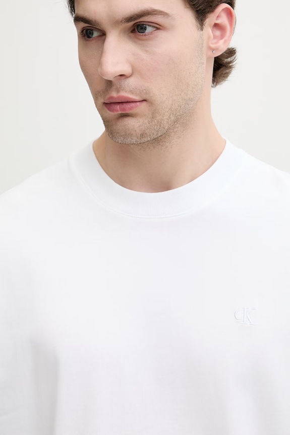 Calvin Klein Jeans tričko pánské bavlněné bílá LV04RAB806
