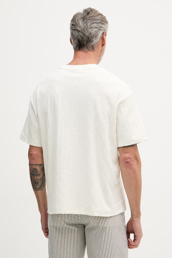 Oblečenie Calvin Klein Jeans Tričko pánske bavlnené LV04RG212G béžová