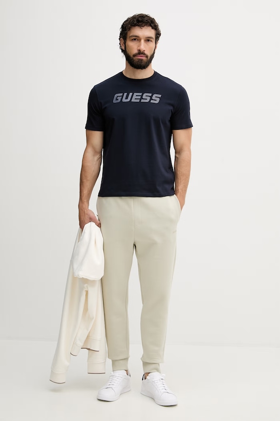 Guess tričko pánske s bavlnou BRUCE Z6YI26.K5090 tmavomodrá AW26