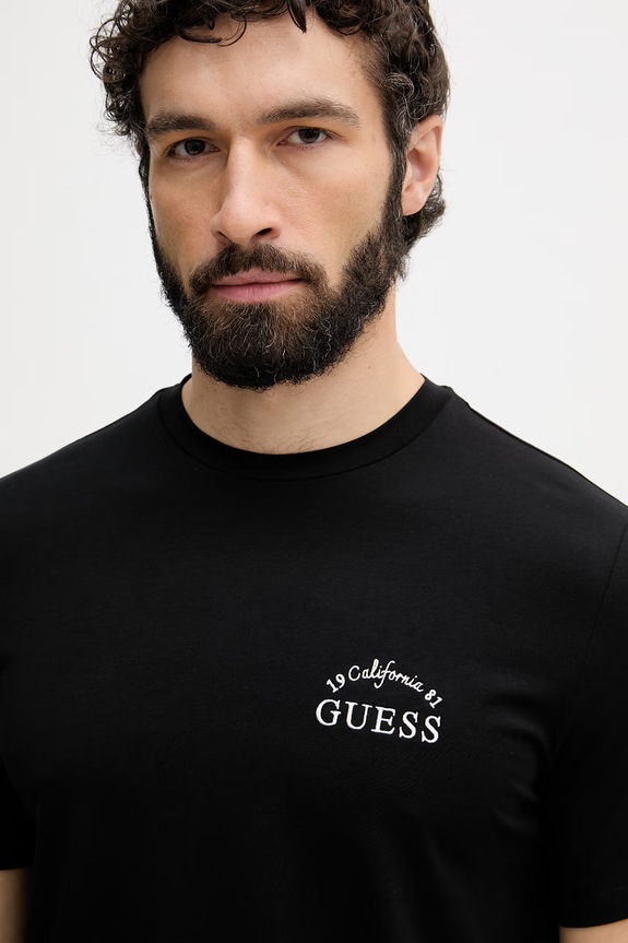 Guess футболка для мужчин с хлопком STAN чёрный Z6YI24.K5077