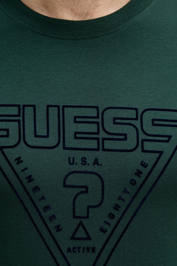 Guess tričko pánske bavlnené MIKEN Z6YI20.K5016 zelená