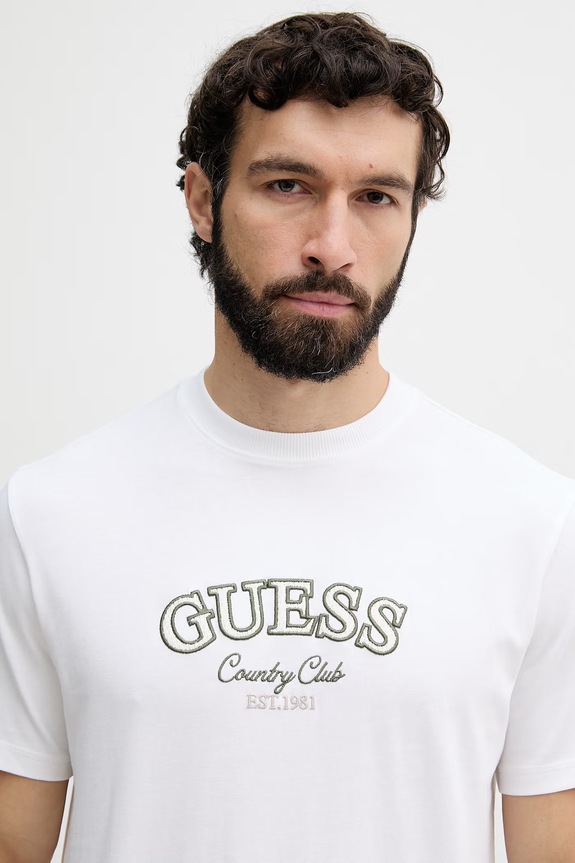 Guess majica za muškarce od pamuka bijela M6YI49.K4235