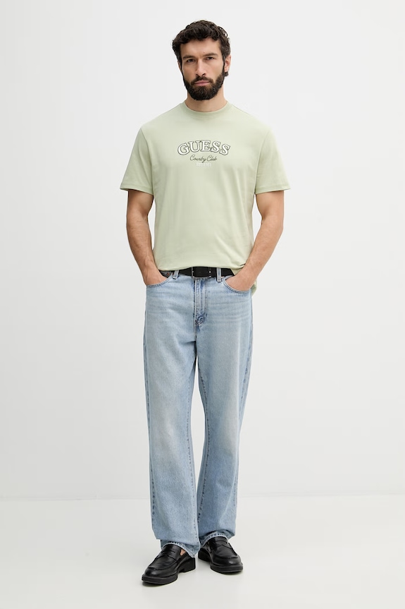 Guess majica za muškarce od pamuka M6YI49.K4235 zelena AW26