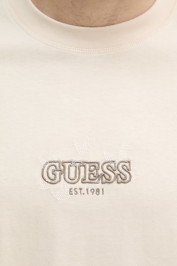 Guess majica za muškarce od pamuka M6YI46.K4232 bež