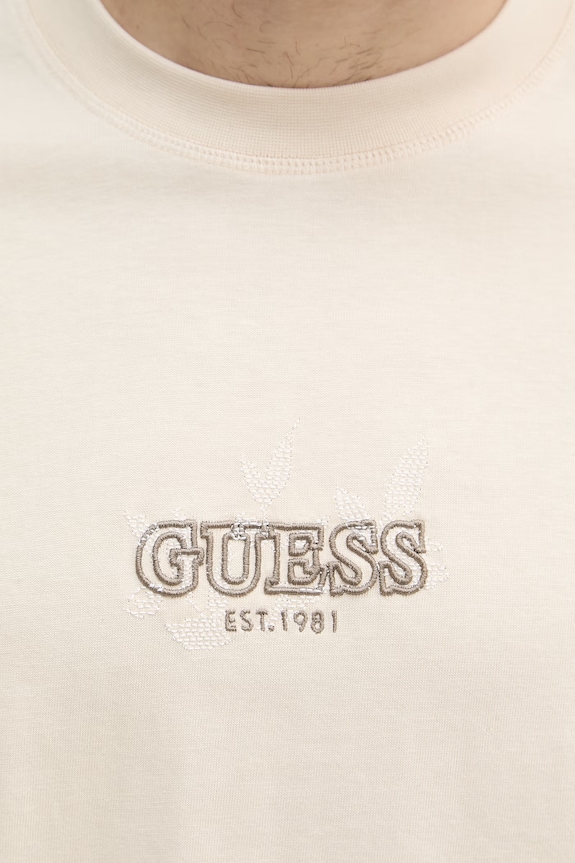Guess majica za muškarce od pamuka M6YI46.K4232 bež
