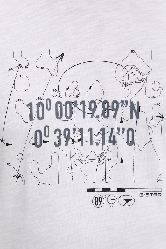 G-Star tricou pentru bărbați, din bumbac Coord gr relaxed D29344.C372 alb