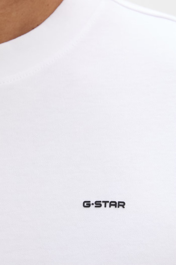 G-Star T-shirt męski bawełniany True regular D28609.C812 biały