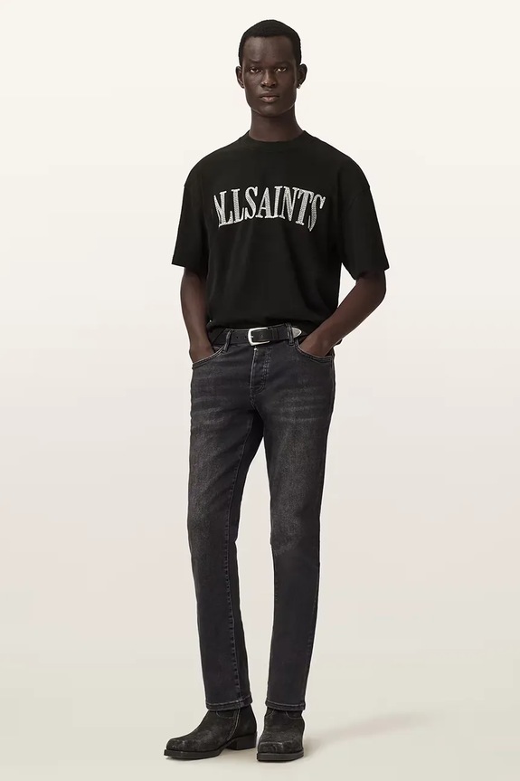 Odzież AllSaints T-shirt damski bawełniany DASH M093PE czarny