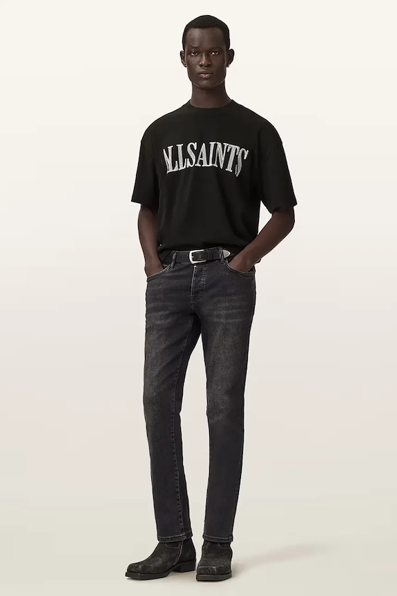 Odzież AllSaints T-shirt damski bawełniany DASH M093PE czarny