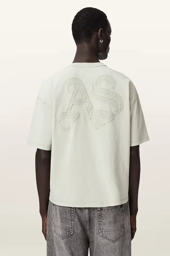 AllSaints футболка мужская хлопковая INSIGNIA M092PE зелёный AW26