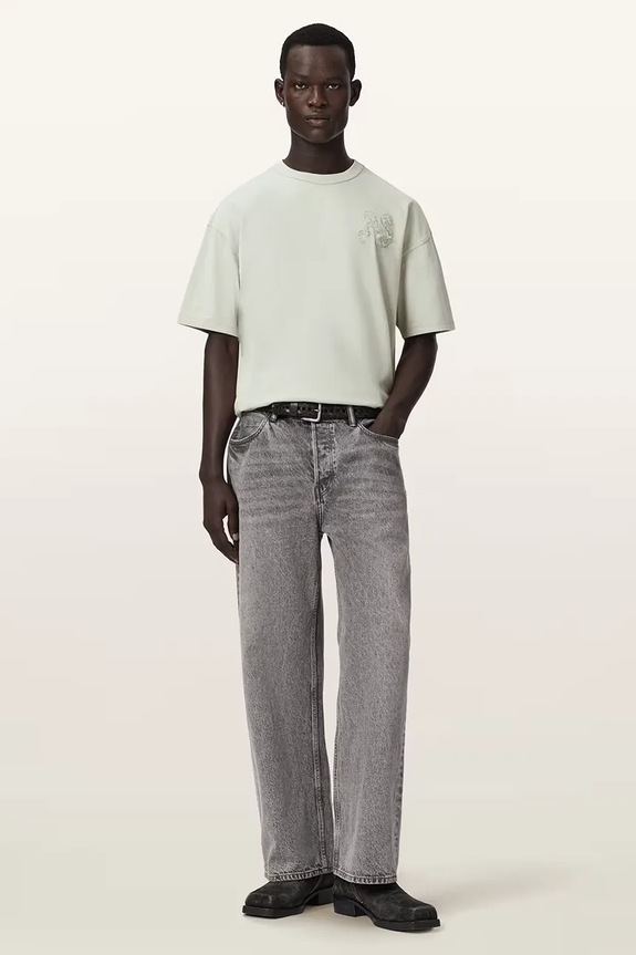 Одежда AllSaints футболка мужская хлопковая INSIGNIA M092PE зелёный