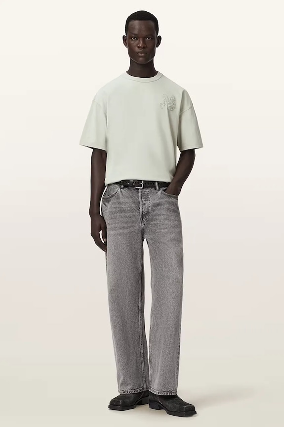 Одежда AllSaints футболка мужская хлопковая INSIGNIA M092PE зелёный