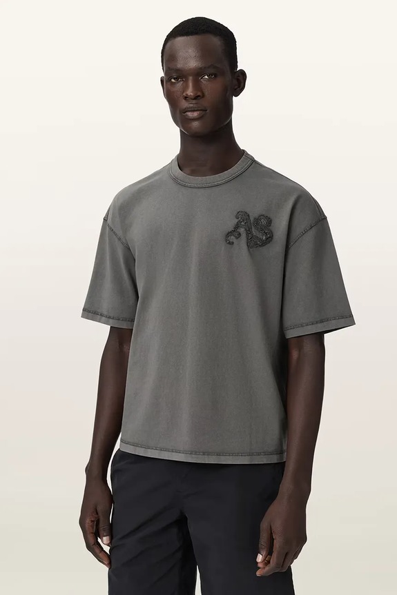 AllSaints футболка мужская хлопковая INSIGNIA серый M092PE
