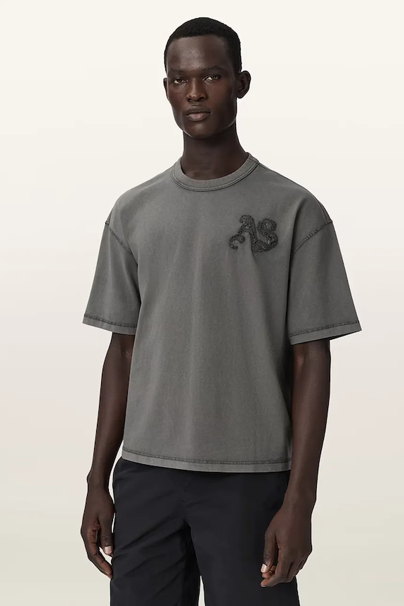 AllSaints футболка мужская хлопковая INSIGNIA серый M092PE