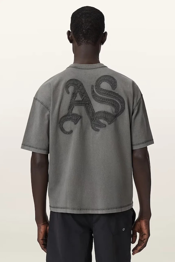 AllSaints футболка мужская хлопковая INSIGNIA M092PE серый AW26