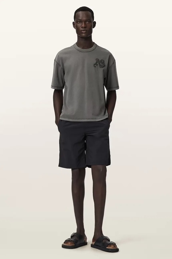 Одежда AllSaints футболка мужская хлопковая INSIGNIA M092PE серый